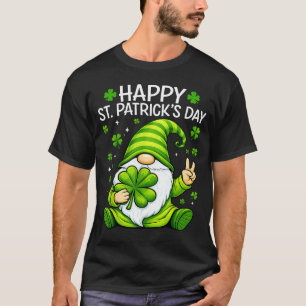 Cute gnome lucky shamrock happy st patrick's day T-Shirt