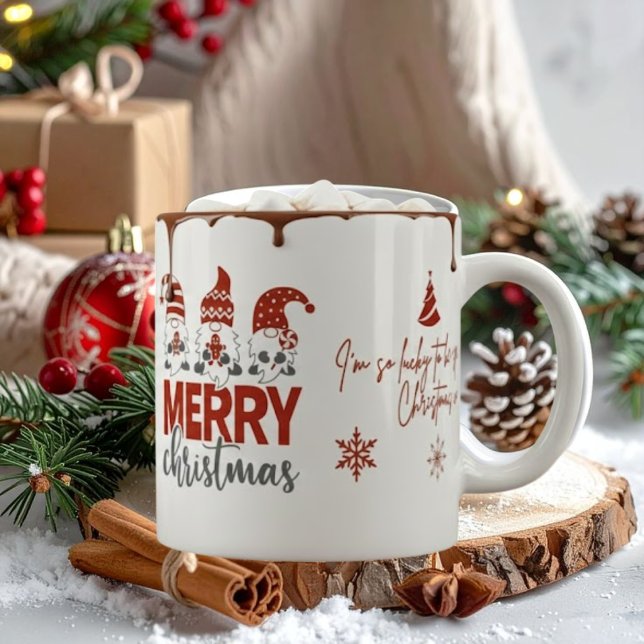 Cute Gnome Merry Christmas Coffee Mug (Creator Uploaded)