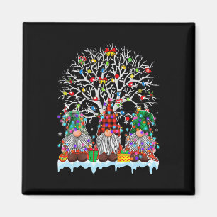 Cute Gnome Merry Christmas Light Family Matching G Magnet