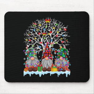 Cute Gnome Merry Christmas Light Family Matching G Mouse Pad