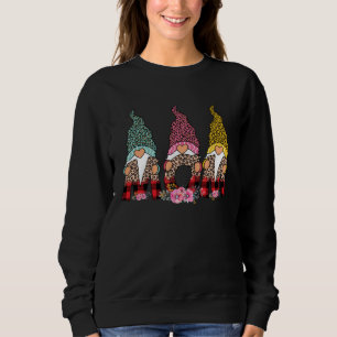 Cute Gnome Mom Happy Mothers Day Art Floral For Mo Sweatshirt