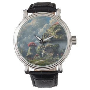 Cute gnome ,mushroom house watch