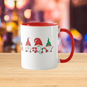 Cute Gnome Nurse Crew Christmas Red Party Mug