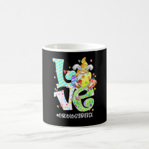 Cute Gnome Oncology Nurse Bunny Funny Easter Day C Coffee Mug