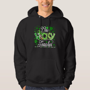 Cute Gnome One Lucky Teacher St Patrick S Day Sham Hoodie