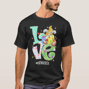 Cute Gnome Or Life Nurse Bunny Funny Easter Day Ch T-Shirt