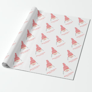 Cute Gnome Santa Claus Christmas Wrapping Paper