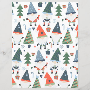 Cute Gnome Scrapbook Paper