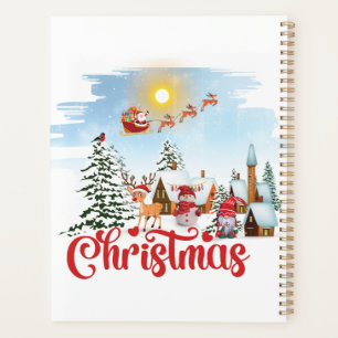 Cute Gnome, Snowman Celebrating Christmas Holiday Planner