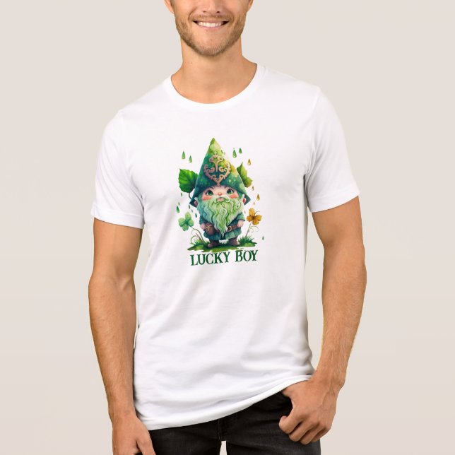 Cute Gnome St. Patrick's Day Tri-Blend Shirt (Front)