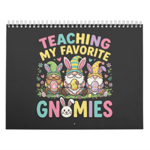 Cute Gnome Teacher Design Teaching Calendar