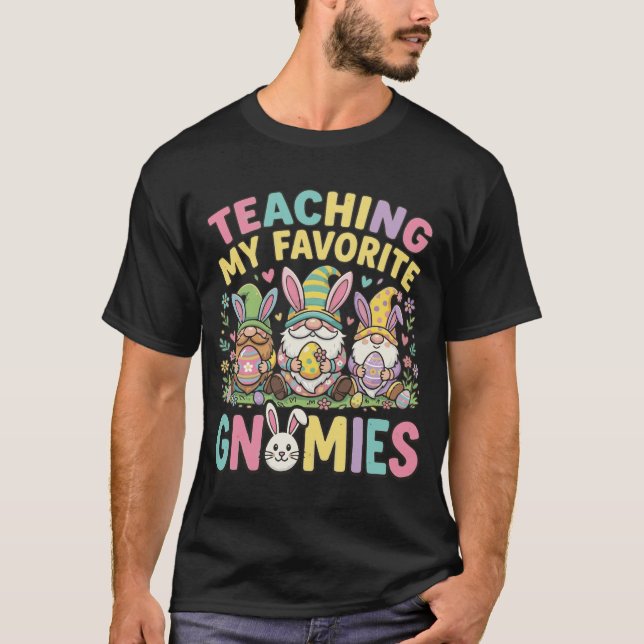Cute Gnome Teacher Design Teaching  T-Shirt (Front)