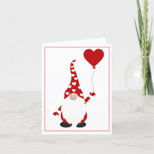 Cute Gnome Valentine Holiday Card