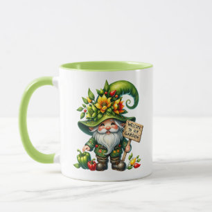 Cute gnome welcome garden party add name  mug