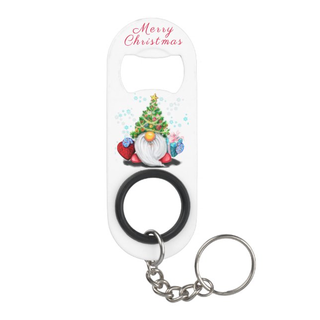 Cute Gnome with Christmas Tree Hat and Gift  (Back)