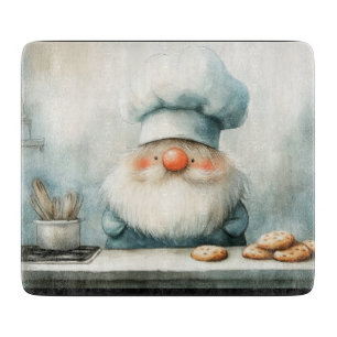 Cute Gnome With Cookies Cutting Board