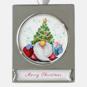 Cute Gnome with Gift Christmas Ornament