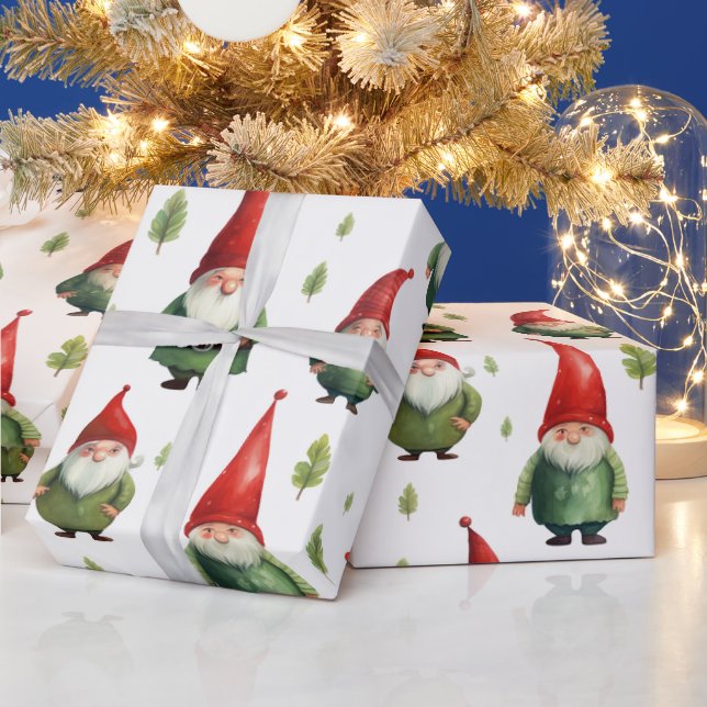 Cute Gnome Wrapping Paper (Holidays)
