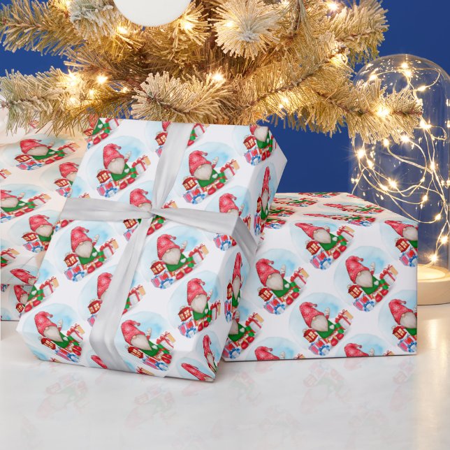 Cute Gnome Wrapping Paper (Holidays)