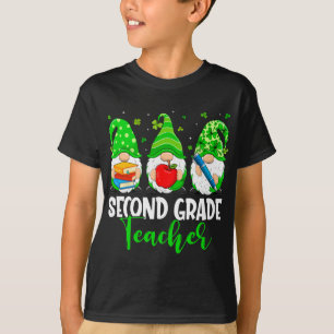 Cute Gnomes 2nd Grade Teacher Squad St Patricks Da T-Shirt