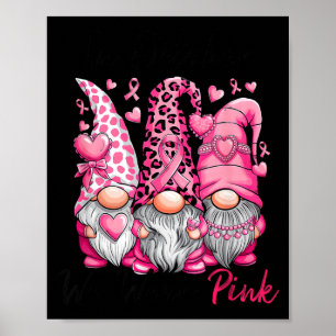 Cute Gnomes Breast Cancer Awareness Poster