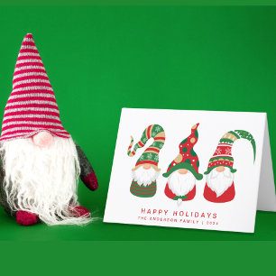 Cute Gnomes Christmas Holiday Card