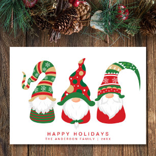 Cute Gnomes Christmas Holiday Card