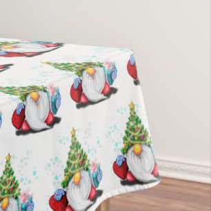 Cute Gnomes Christmas Tablecloth