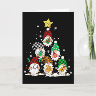 Cute Gnomes Christmas Tree Lights Gnomies Gnome Xm Card