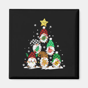 Cute Gnomes Christmas Tree Lights Gnomies Gnome Xm Magnet