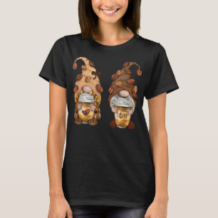 Cute Gnomes Coffee Funny Caffeine Men Women  T-Shirt