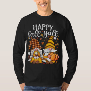 Cute gnomes couple with pumpkin spice Fall Yall au T-Shirt