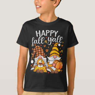 Cute gnomes couple with pumpkin spice Fall Yall au T-Shirt