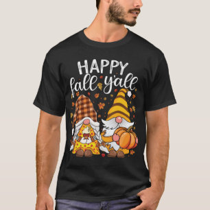 Cute gnomes couple with pumpkin spice Fall Yall au T-Shirt