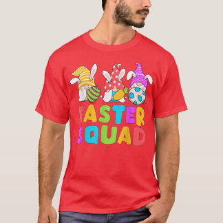 Cute Gnomes Easter Egg Hunt Bunny Ears Easter Squa T-Shirt