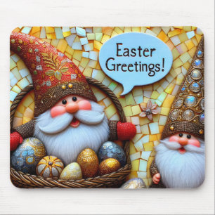 CUTE GNOMES' EASTER GREETINGS Eggs ~ Mouse Pad