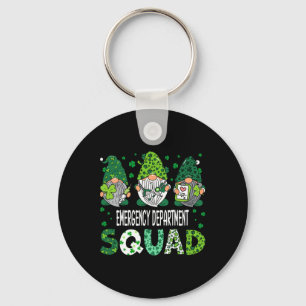 Cute Gnomes Emergency Department Squad Funny St Pa Key Ring