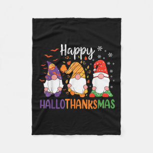 Cute Gnomes Fall Halloween Women Girls Happy Hallo Fleece Blanket