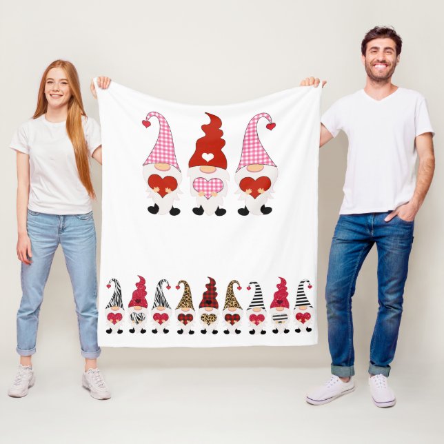 Cute Gnomes Fleece Blanket (In Situ)