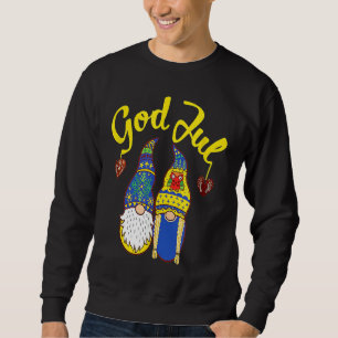 Cute Gnomes God Jul Swedish Norwegian Christmas Sweatshirt