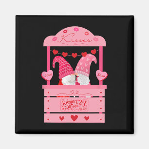 Cute Gnomes Kissing Booth Love Hearts Kisses Hugs  Magnet