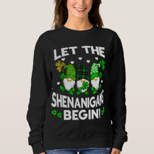 Cute Gnomes Let The Shenanigans Begin Leopard St. Sweatshirt
