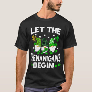 Cute Gnomes Let The Shenanigans Begin Leopard St. T-Shirt