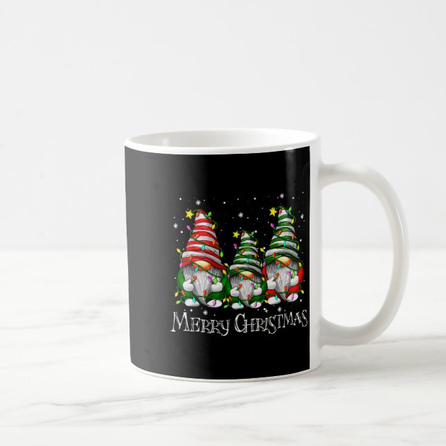 Cute Gnomes Merry Christmas Light Family Gnome Xma Coffee Mug (Right)