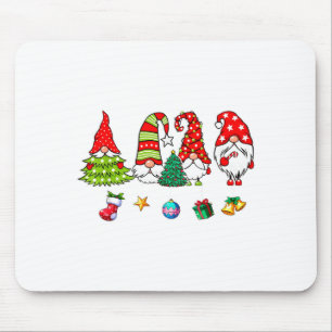Cute Gnomes Merry Christmas Light Family Gnome Xma Mouse Pad