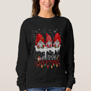 Cute Gnomes Merry Christmas Light Family Gnome Xma Sweatshirt