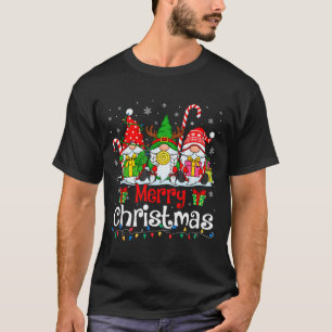 Cute Gnomes Merry Christmas Light Family Gnome Xma T-Shirt