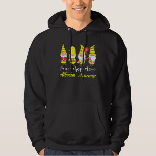 Cute Gnomes Peace Hope Love Albinism Awareness Hoodie