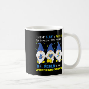 Cute Gnomes Peace Love Down Syndrome Awareness T21 Coffee Mug