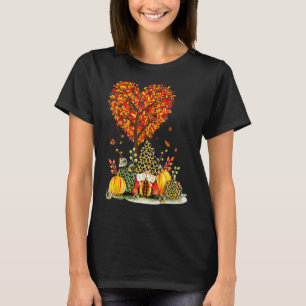 Cute Gnomes Pumpkin Fall Season Autumn Happy Thank T-Shirt